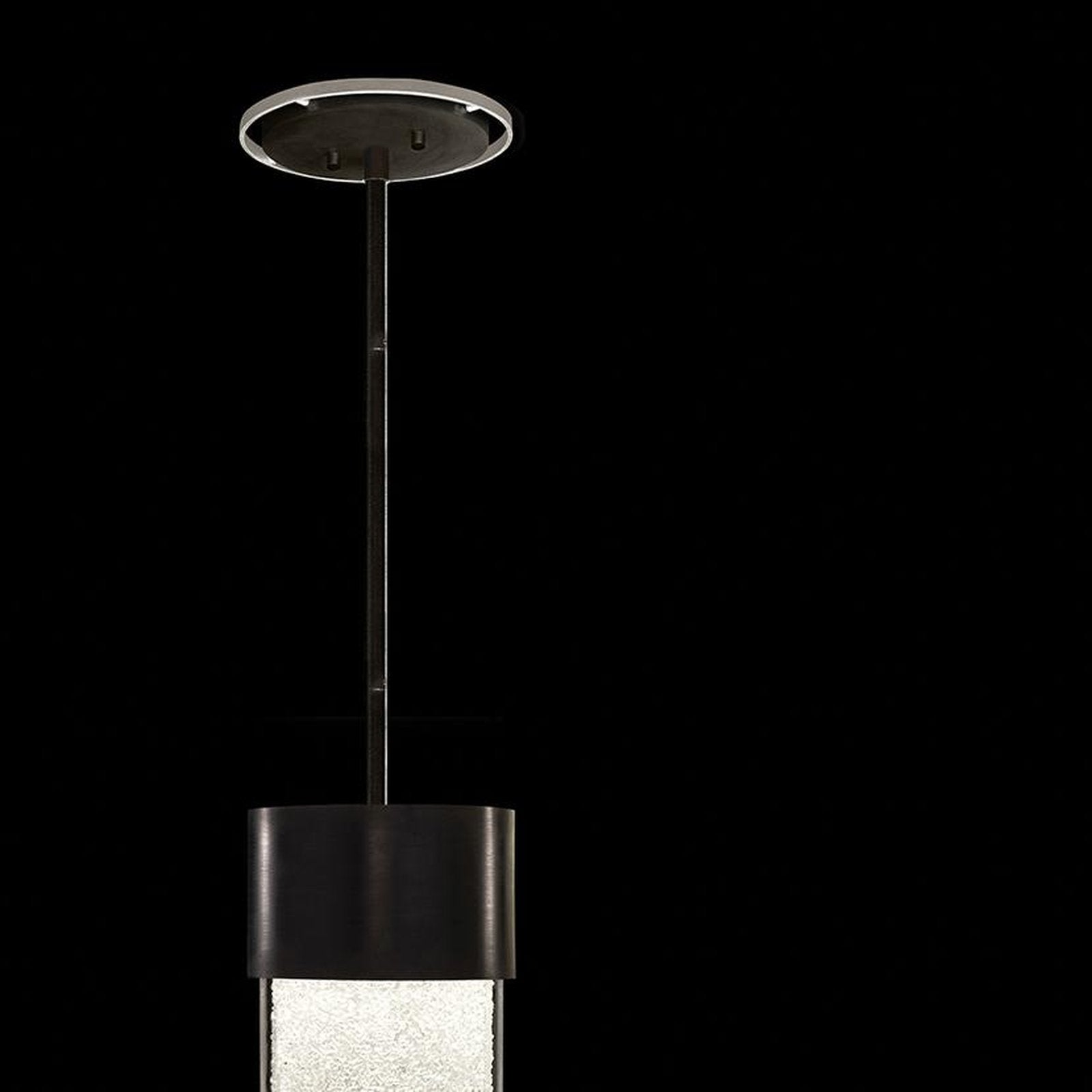 Petite Illuminated Glass Cylinder Pendant