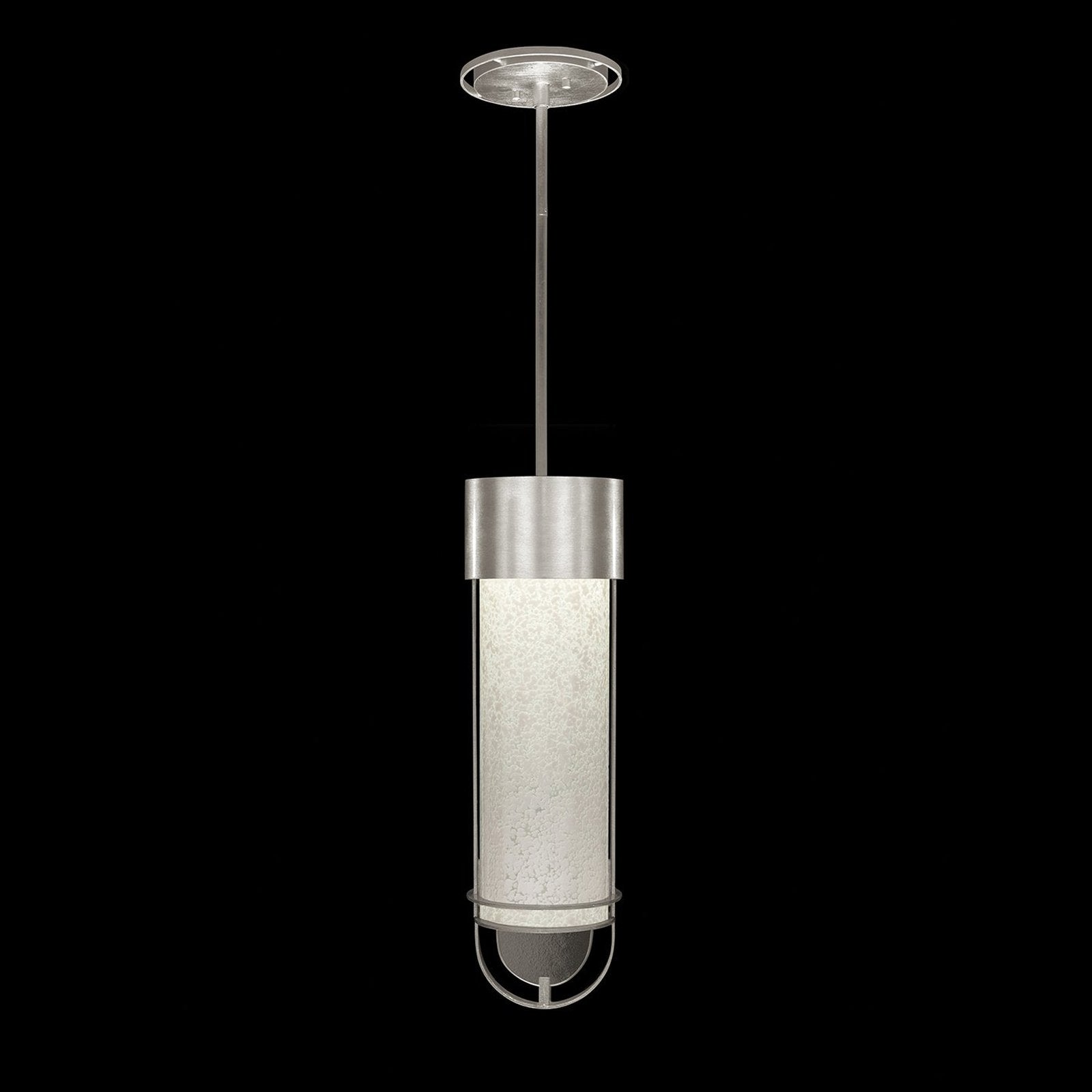 Petite Illuminated Glass Cylinder Pendant
