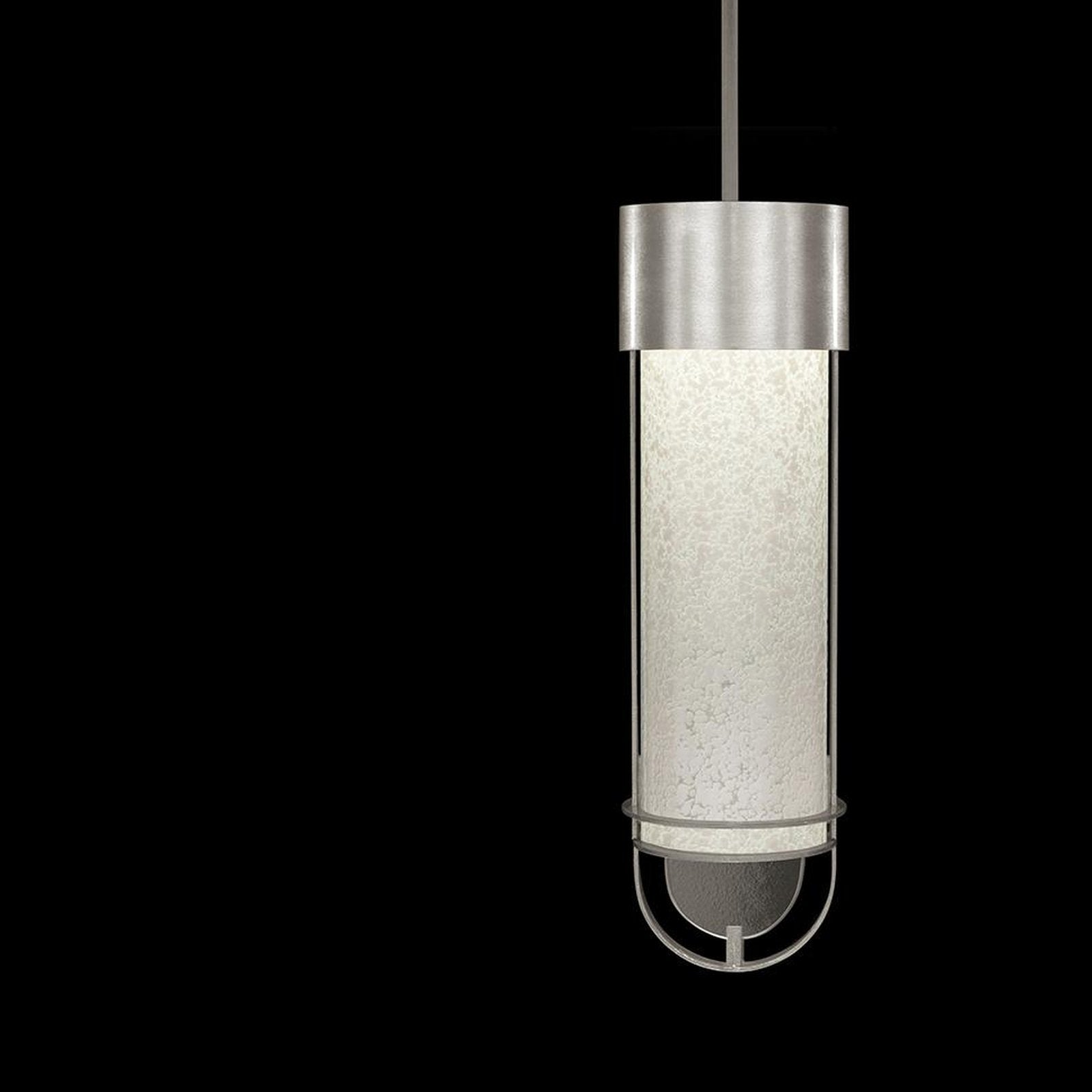 Petite Illuminated Glass Cylinder Pendant