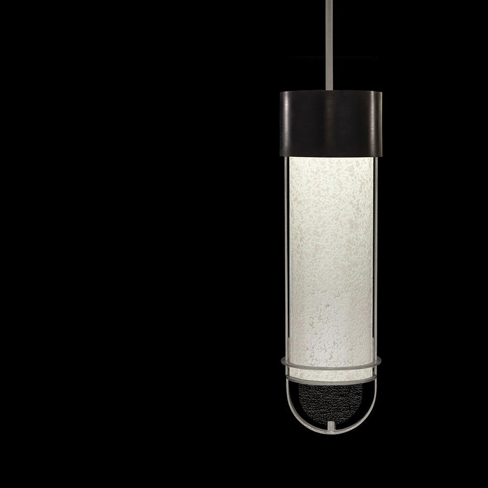 Petite Illuminated Glass Cylinder Pendant