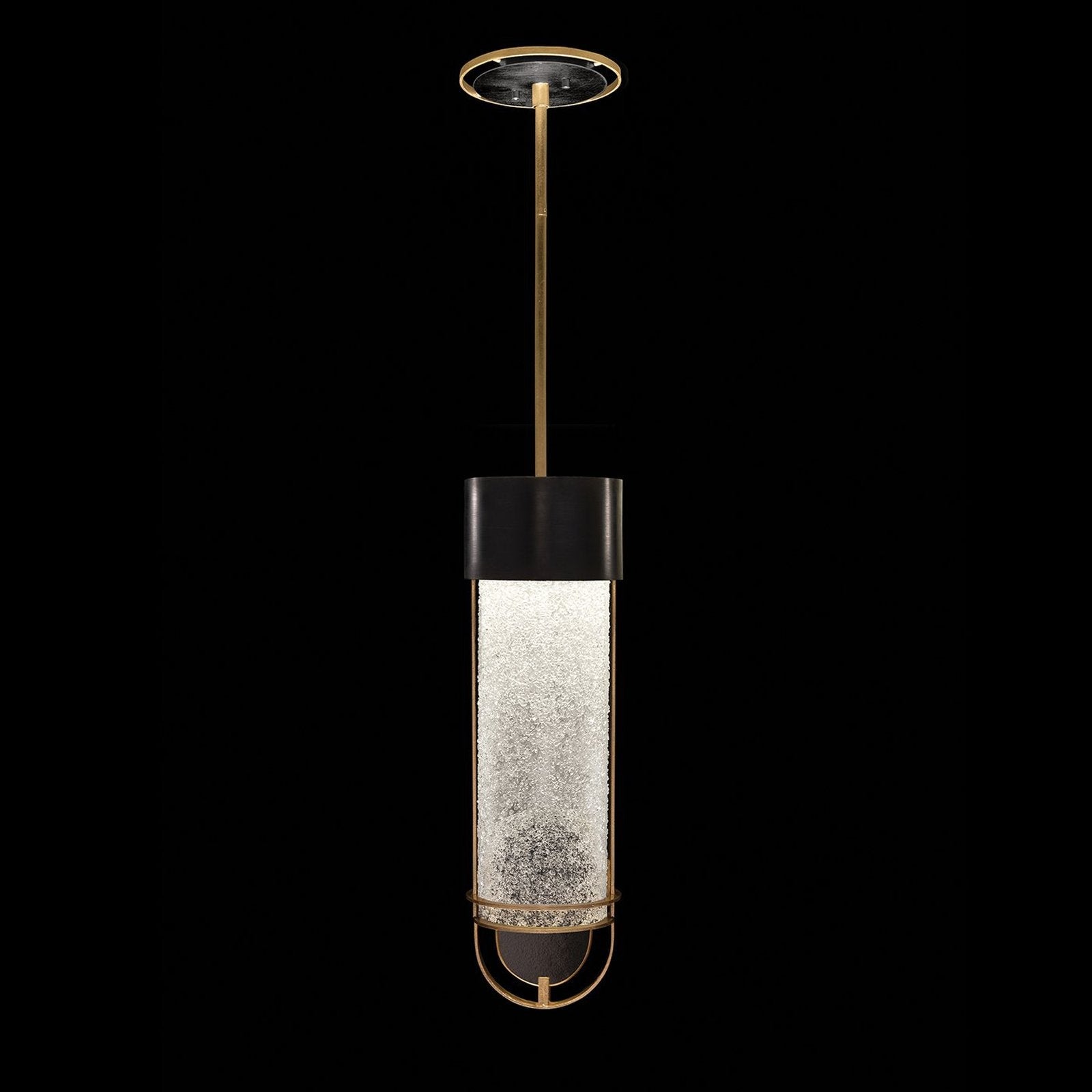 Petite Illuminated Glass Cylinder Pendant
