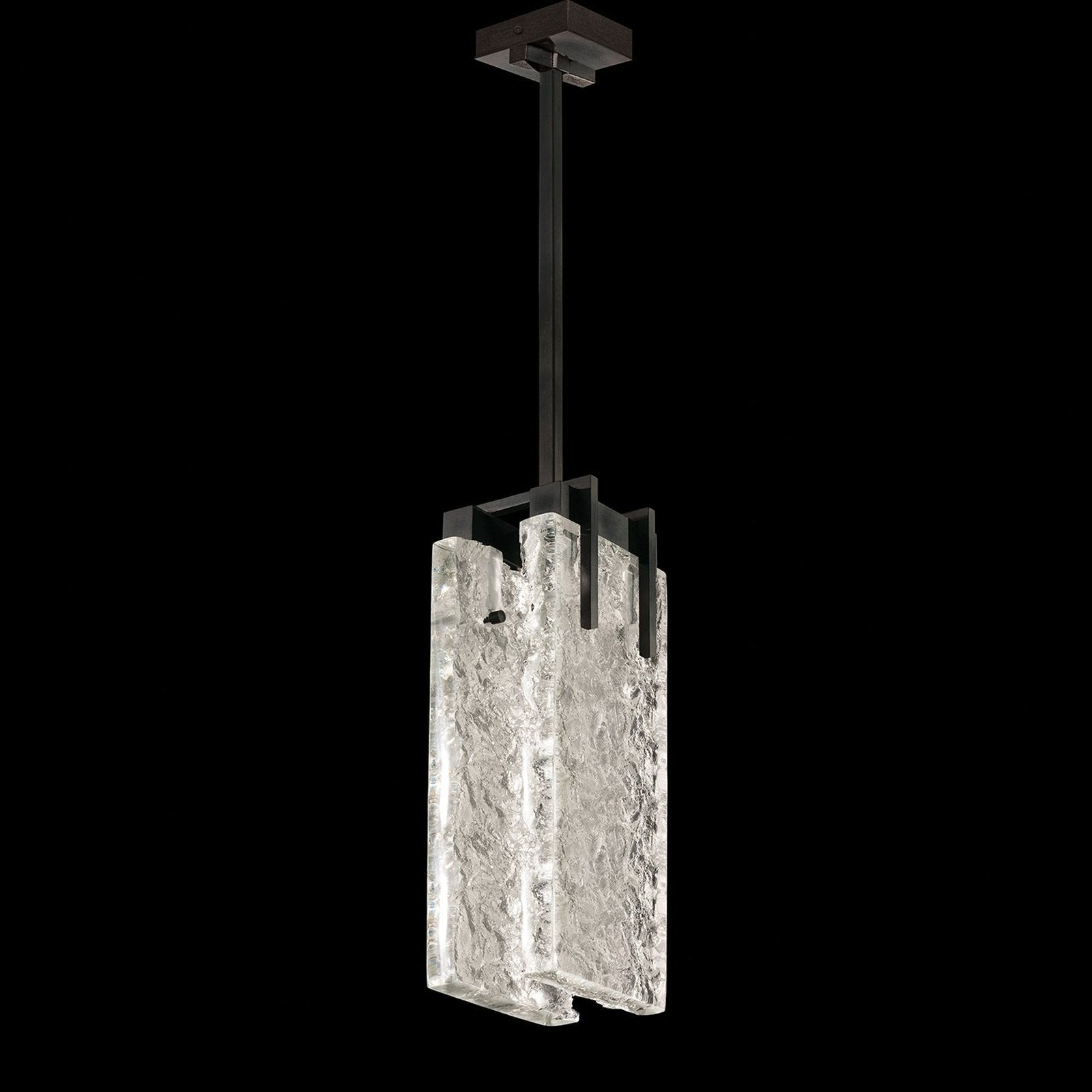 Petite Rake Cast Crystal Pendant