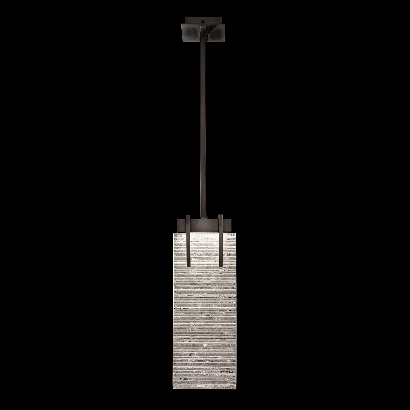 Petite Rake Cast Crystal Pendant