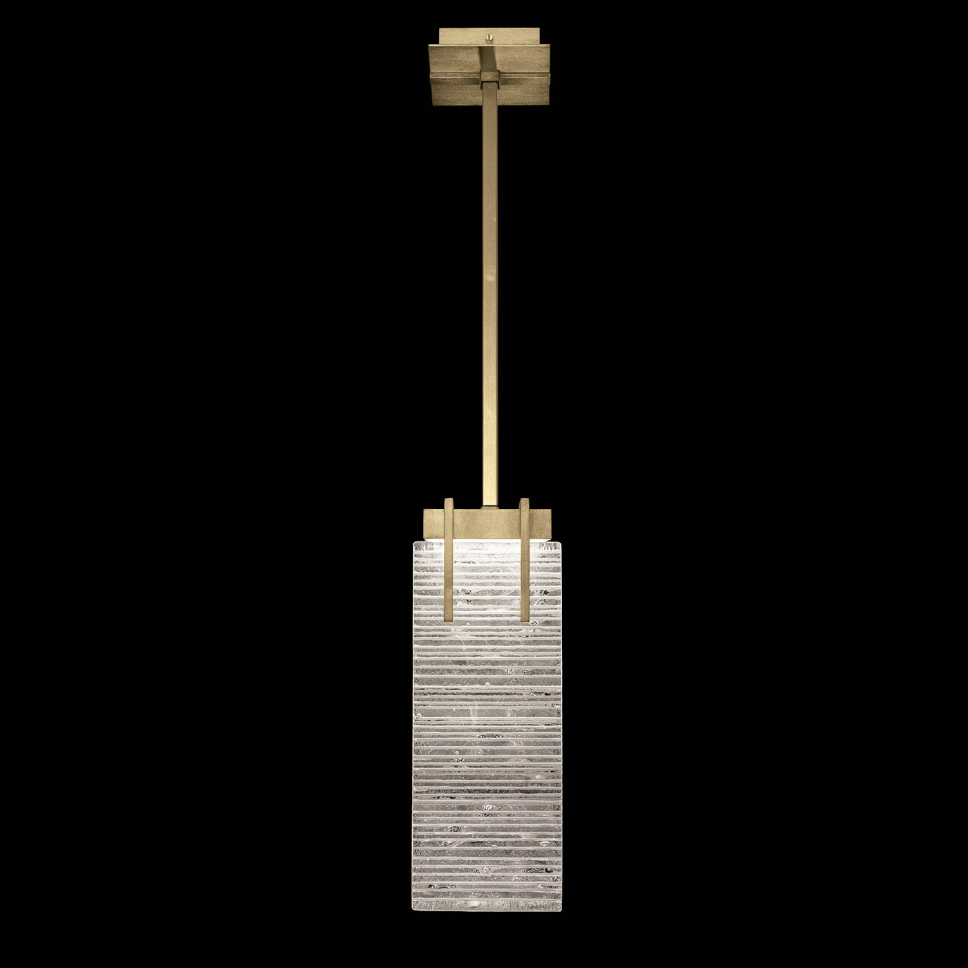 Petite Rake Cast Crystal Pendant