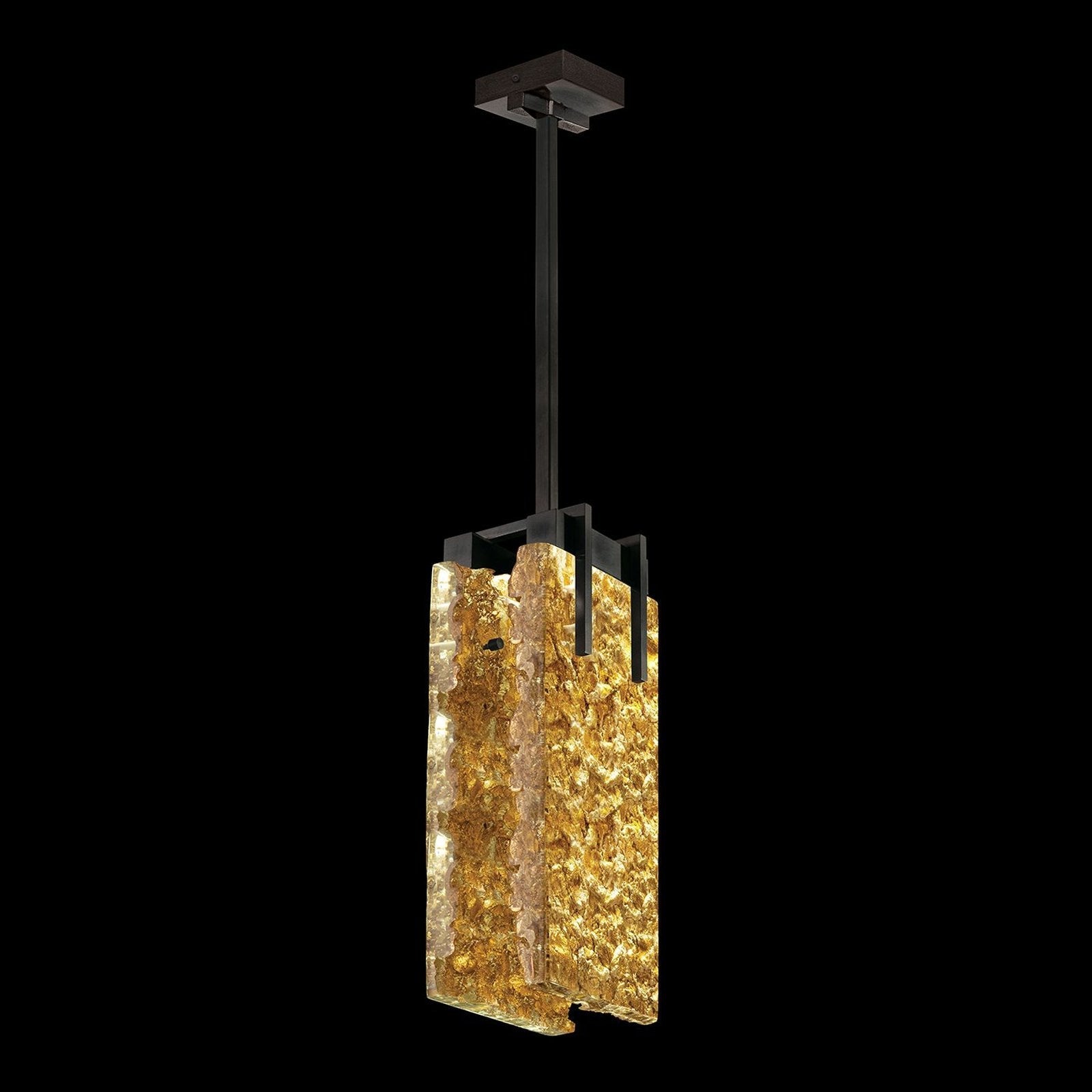 Petite Rake Cast Crystal Pendant