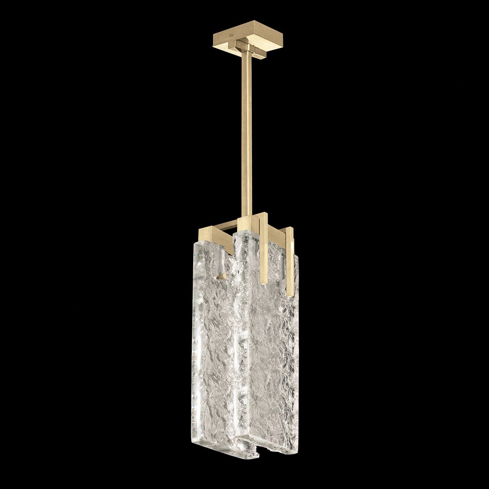 Petite Rake Cast Crystal Pendant