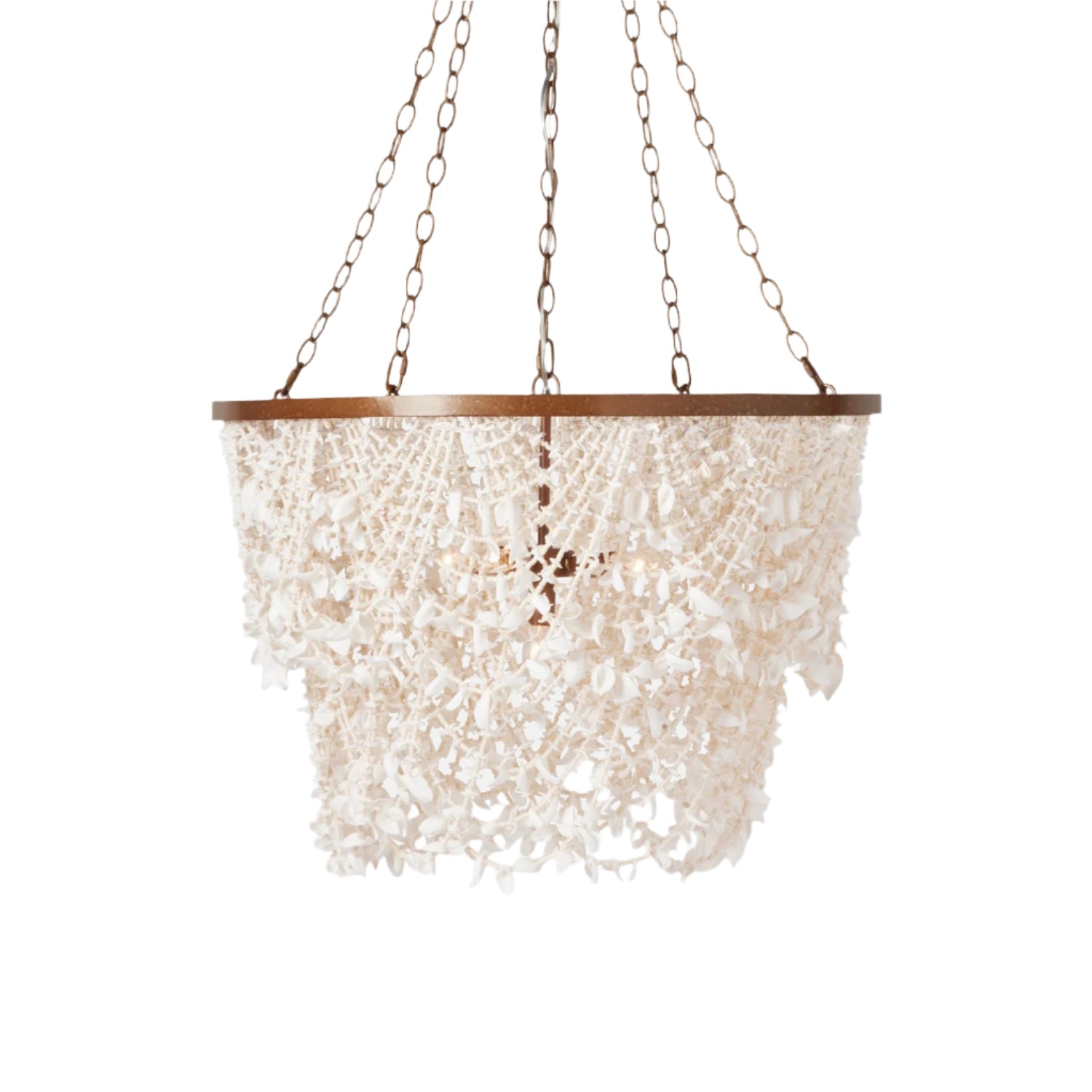 Polished Dual Finish Modern Chandelier