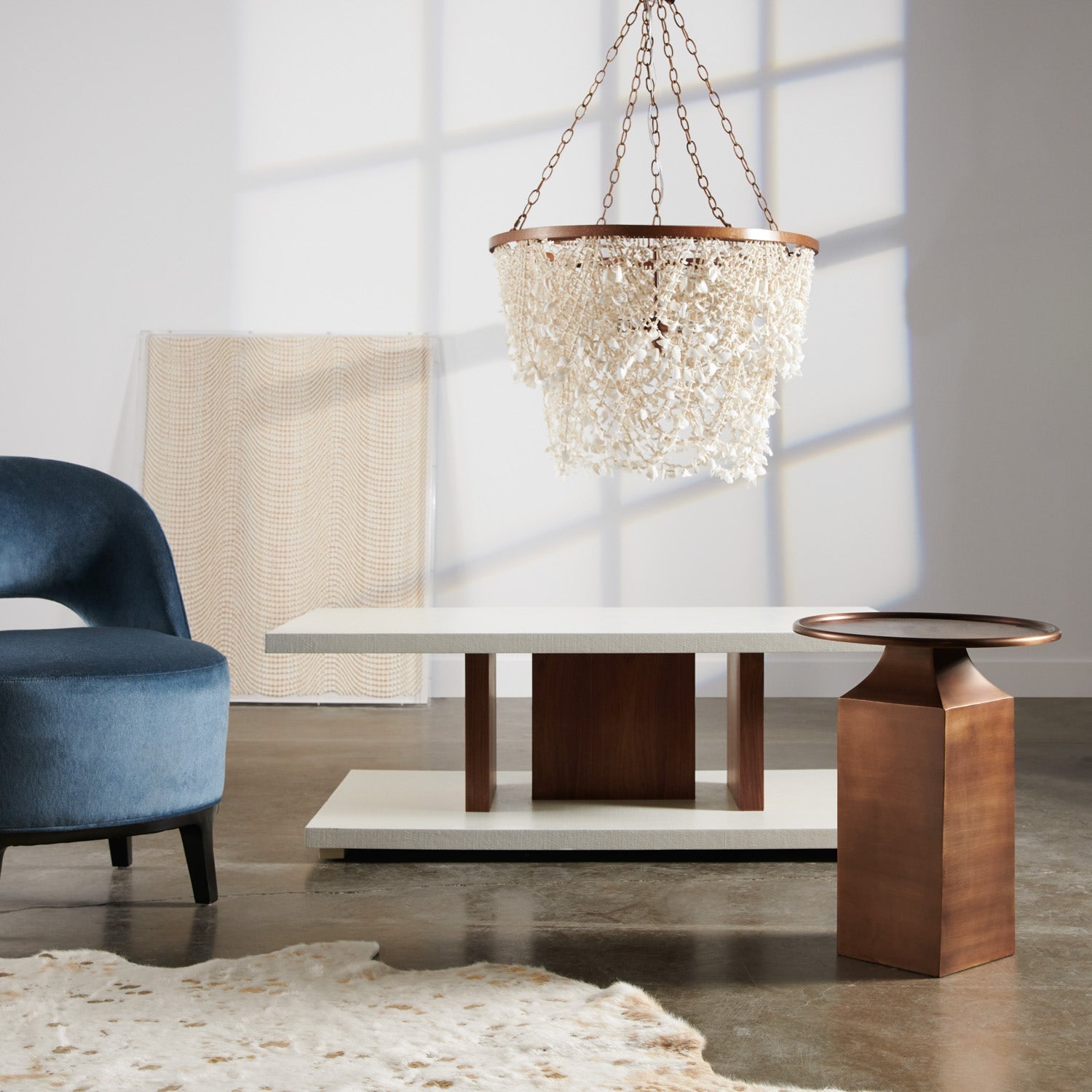 Polished Dual Finish Modern Chandelier