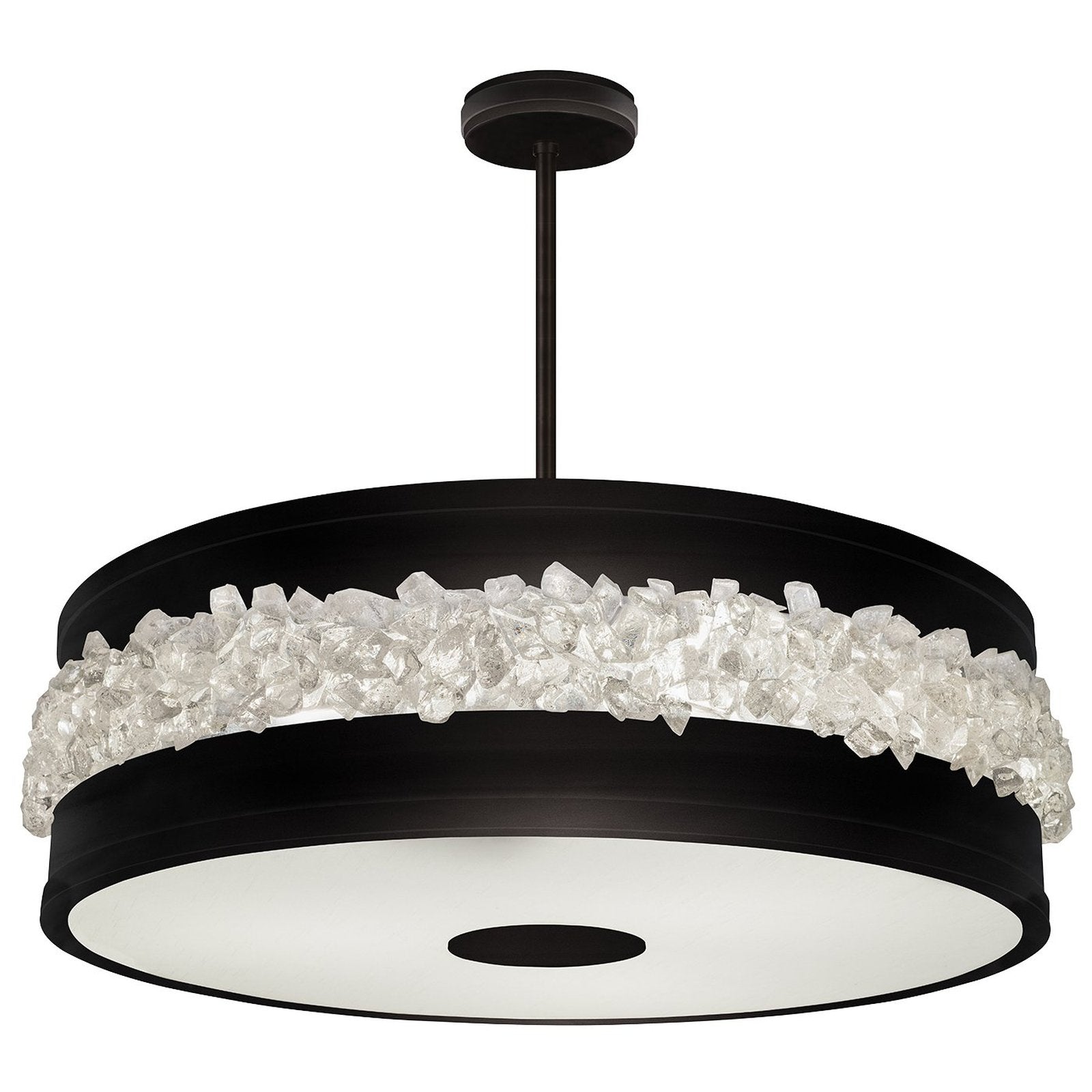 Rough Cut Crystal Halo Pendant