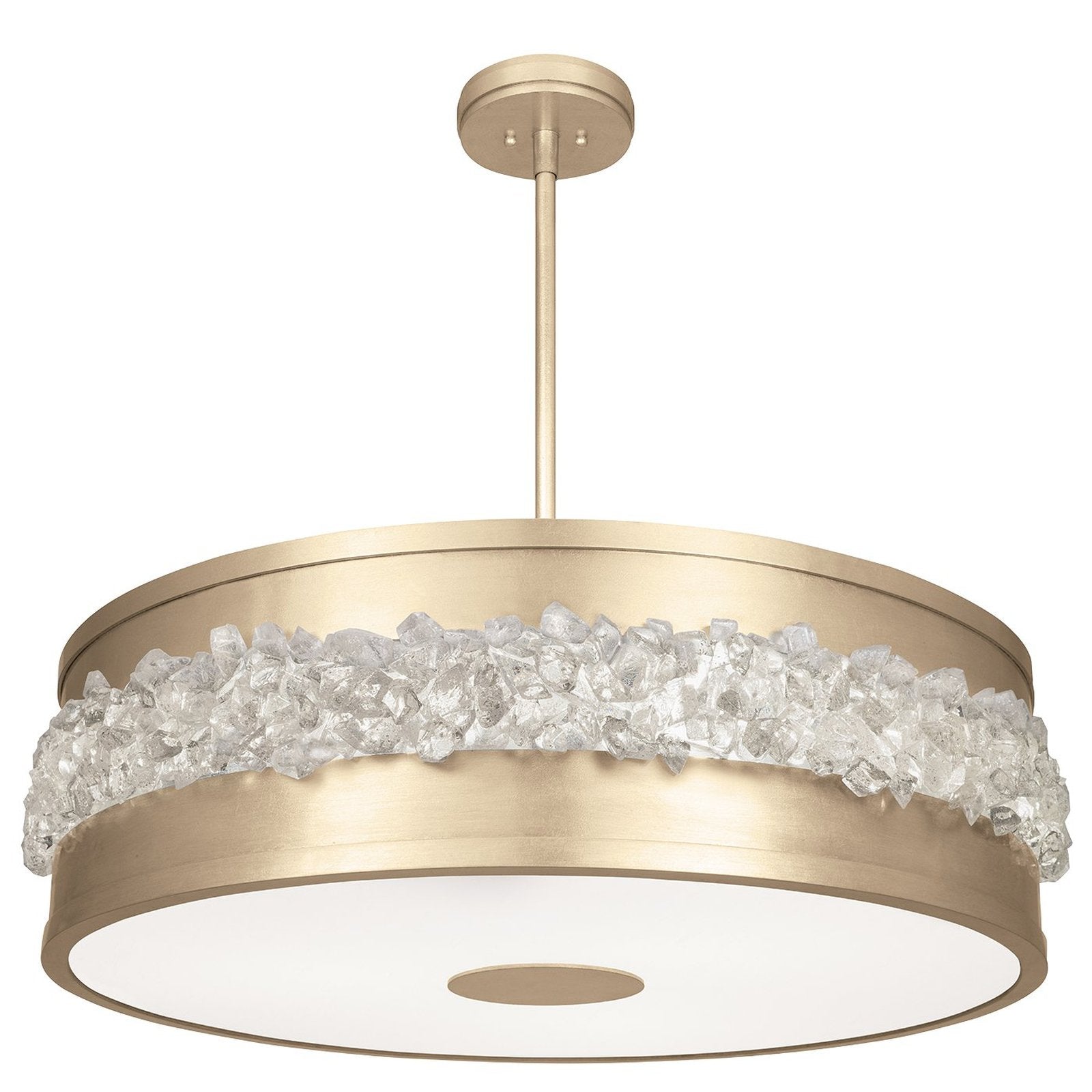 Rough Cut Crystal Halo Pendant