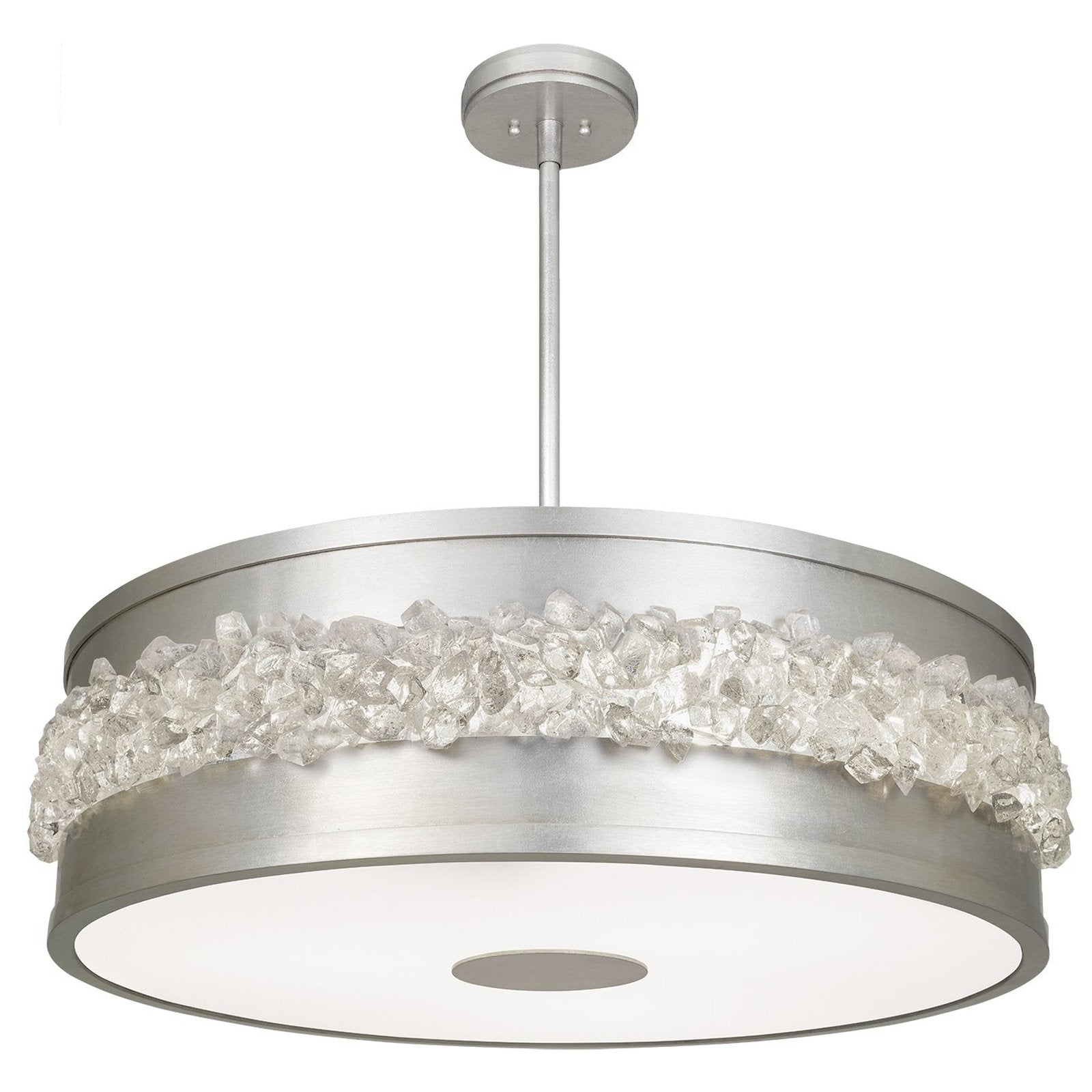 Rough Cut Crystal Halo Pendant