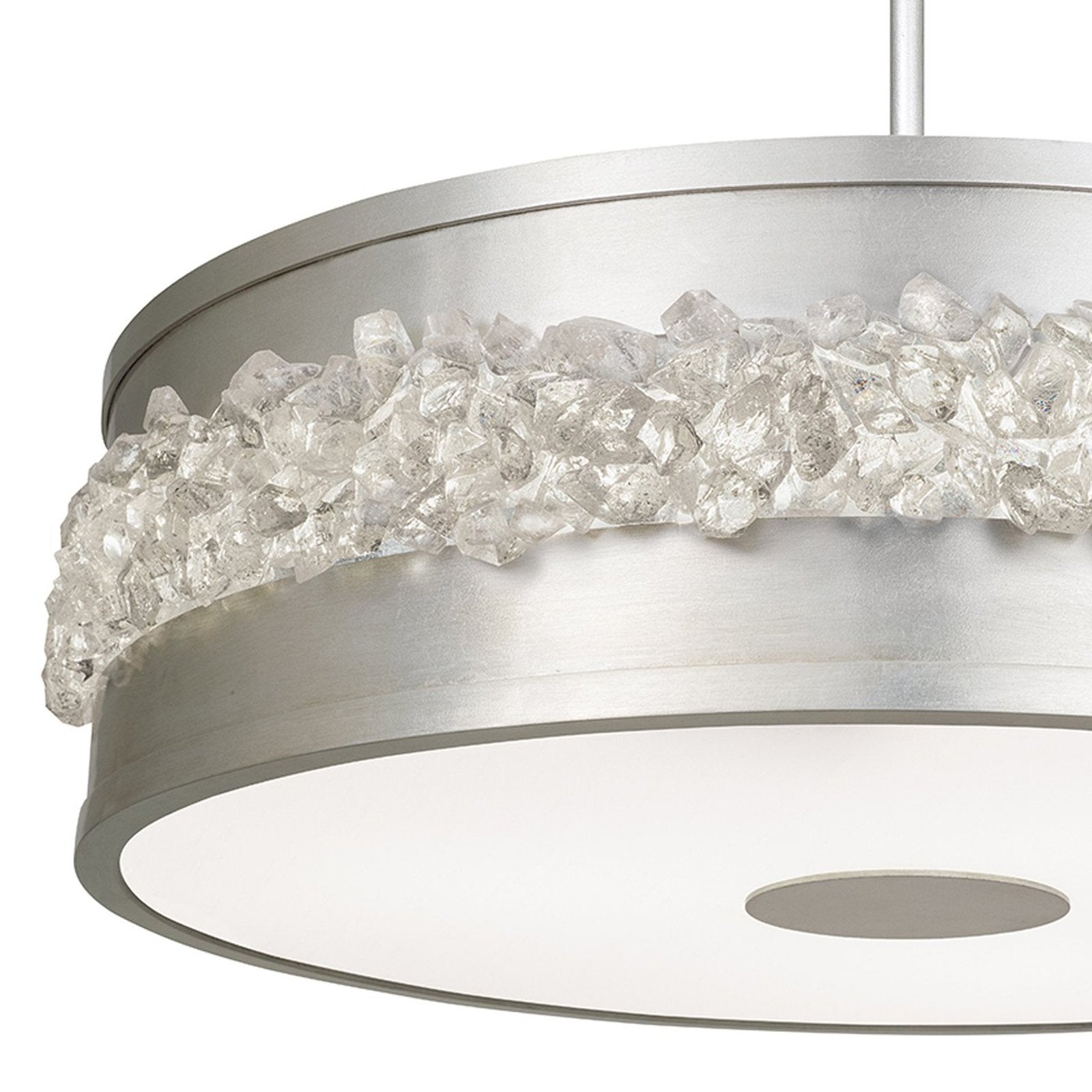 Rough Cut Crystal Halo Pendant