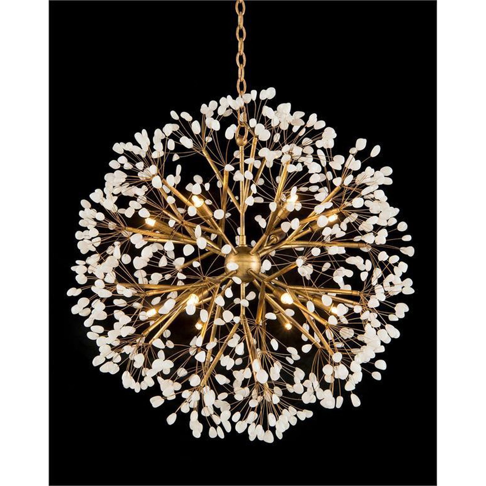 Spherical Gold Quartz Chandelier