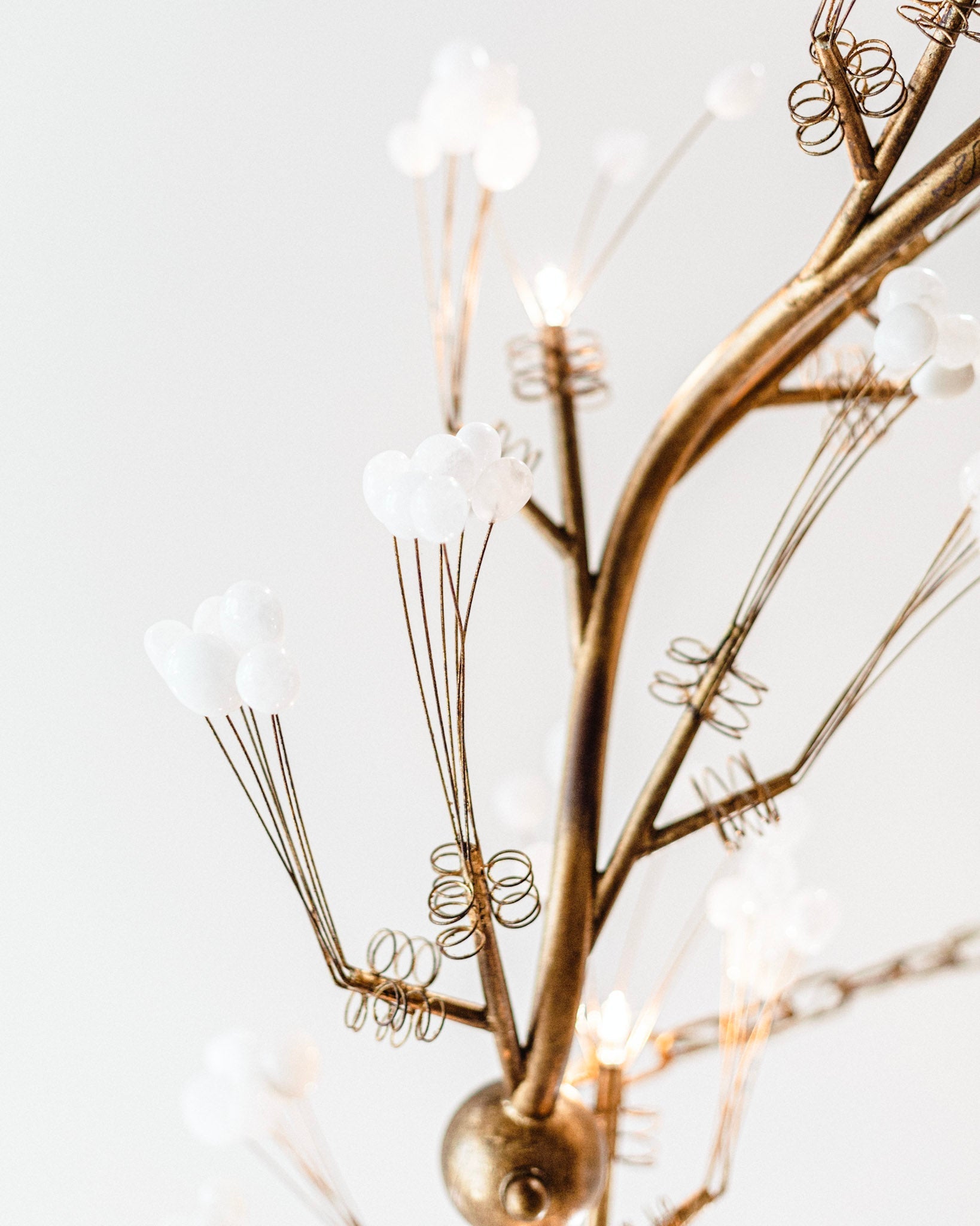Spherical Gold Quartz Chandelier