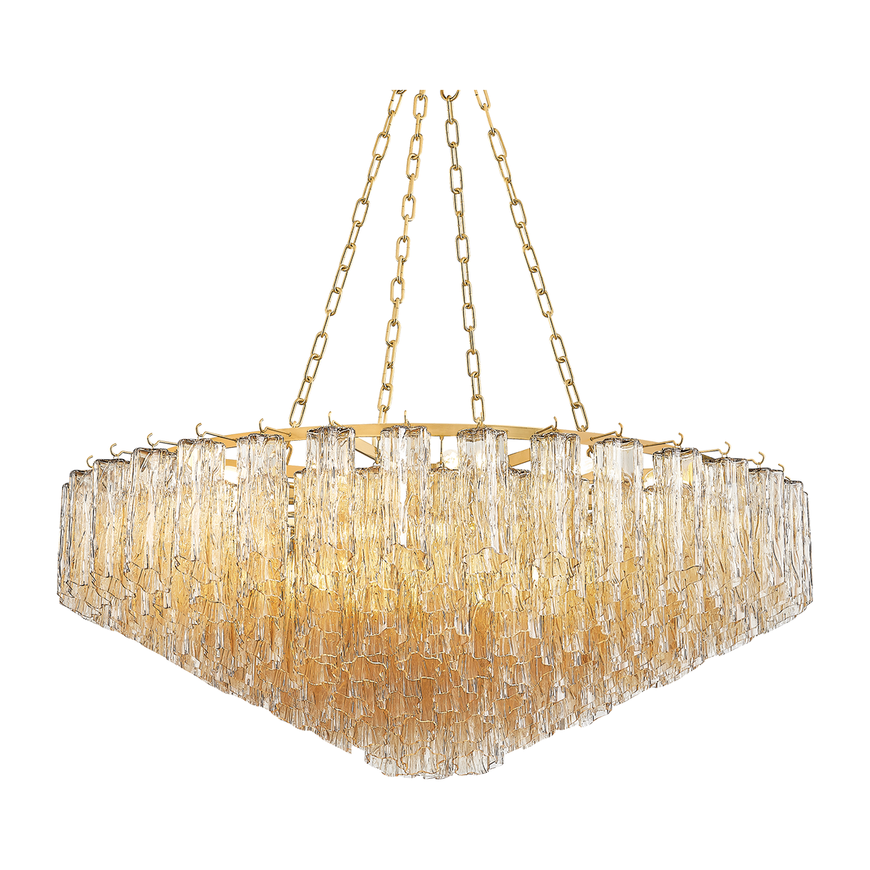 Tronchi Glass Art Deco Chandelier