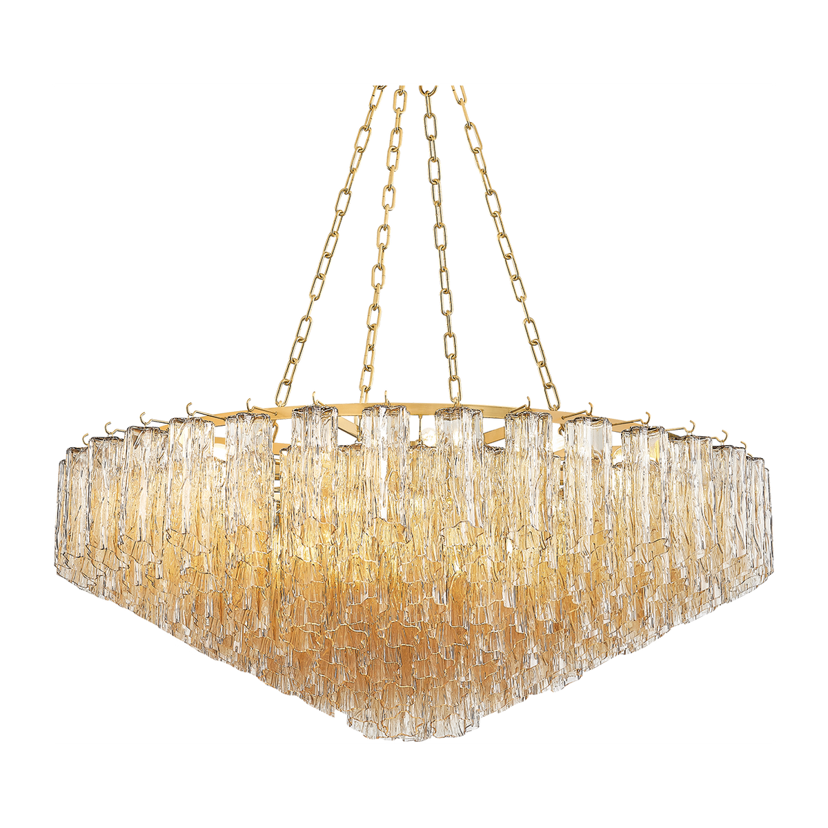 Tronchi Glass Art Deco Chandelier