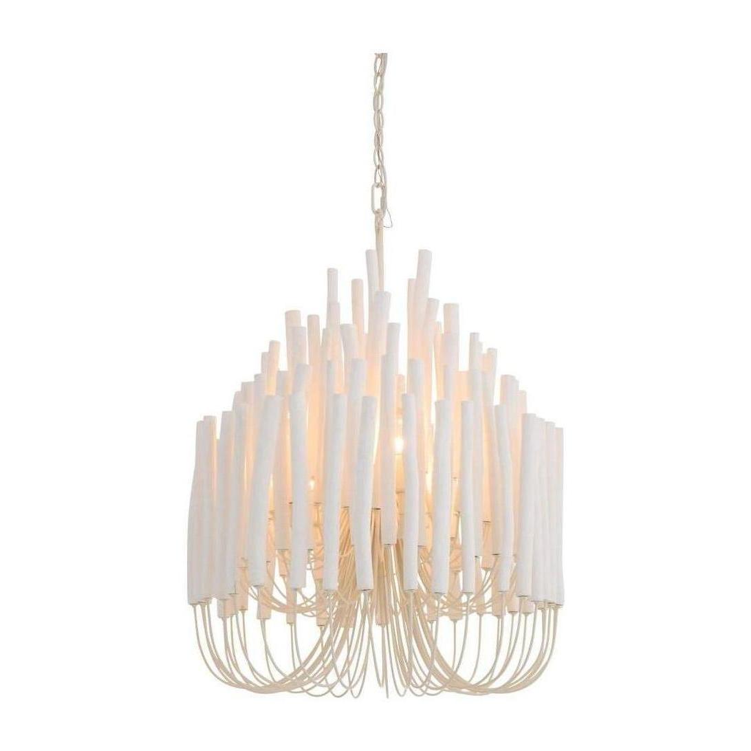 Whitewashed Wood Tiered Chandelier