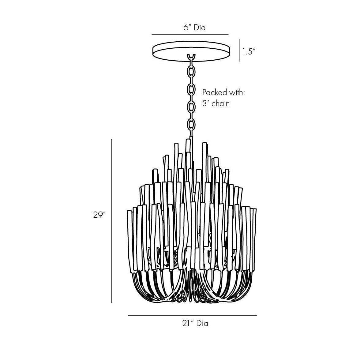 Whitewashed Wood Tiered Chandelier