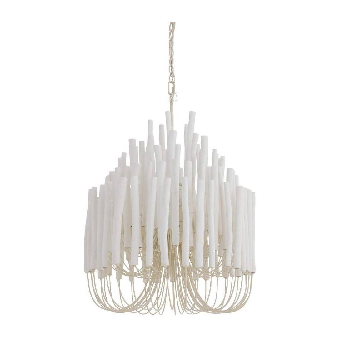 Whitewashed Wood Tiered Chandelier