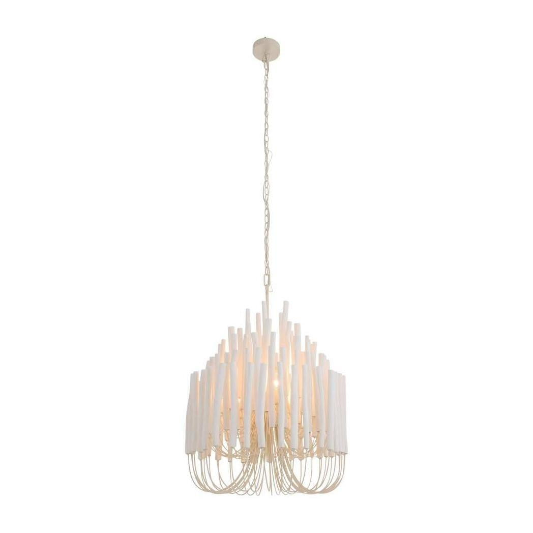 Whitewashed Wood Tiered Chandelier