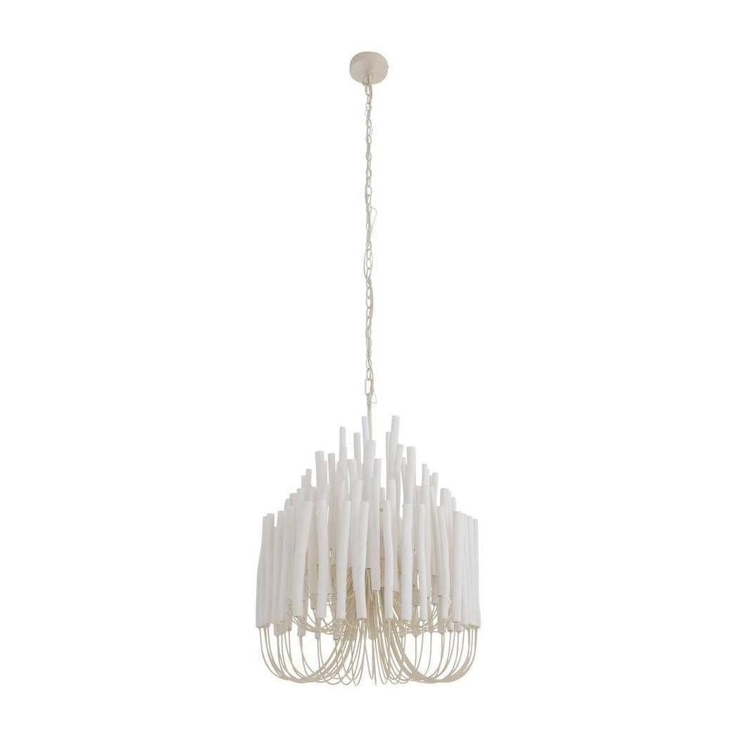 Whitewashed Wood Tiered Chandelier